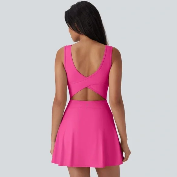 ❌ SOLD ❌ 🆕 Halara - Everyday Cloudful 2-in-1 Flare Dress Tennis Activewear - Picture 3 of 11